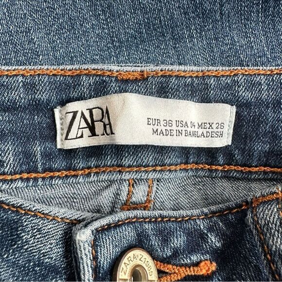 Zara Basic Denim Z1975 Raw Hem Skinny Jeans - Picture 9 of 10